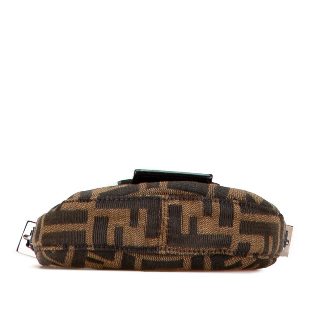 Fendi Zucca Croissant Handbag Brown Canvas Leather - Picture 3 of 8